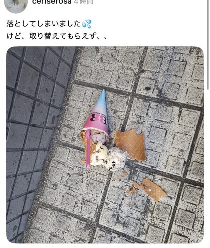 【悲報】サーティワン、アイスを落としてしまった女の子に塩対応する企業だった