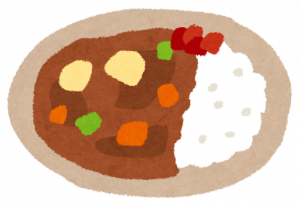 大盛りカレー食う