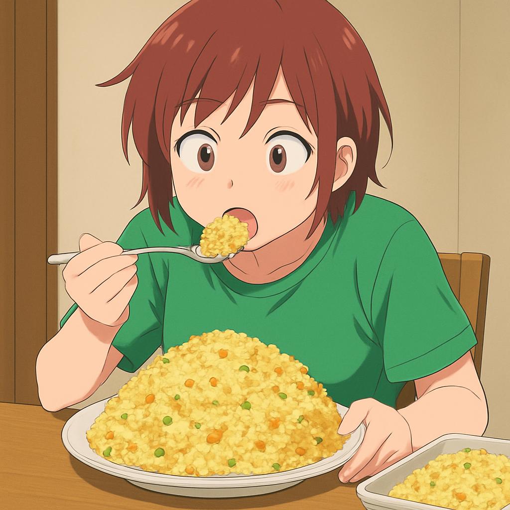 こういう冷凍チャーハン600gで食い足りないんだが食いすぎなの？   |  175kcal×600g=105,000カロリー