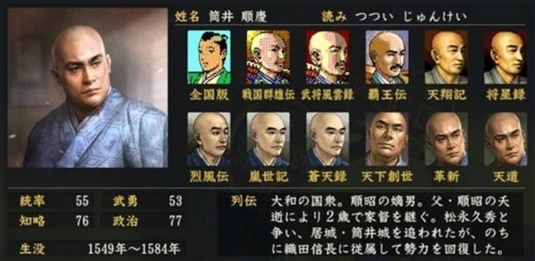 筒井順慶とかいう２歳で坊主グラにされた武将