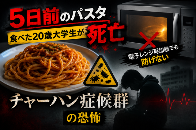【戦慄】5日前のパスタを食べた20歳大学生が死亡…電子レンジ再加熱でも防げない「チャーハン症候群」の恐怖