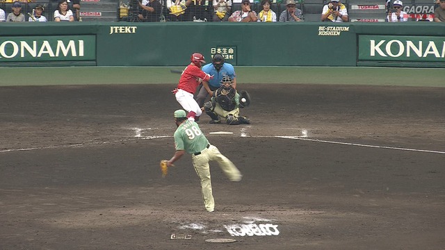 眞鍋さん、とんでもないボール球をストライクにwww