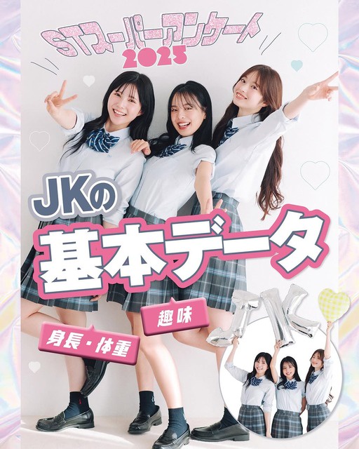 【画像】JKの平均値のデータちょっとだけエッチwww