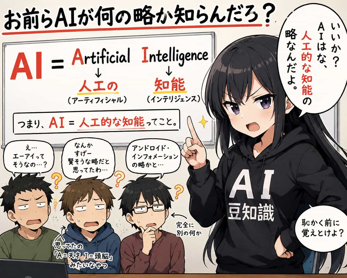 お前らAIが何の略か知らんだろ？