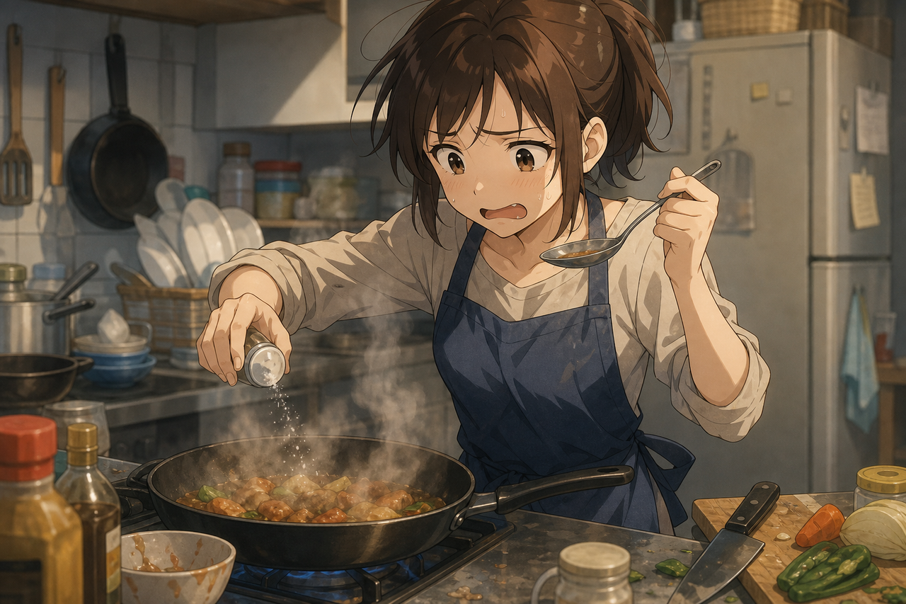 【悲報】料理へたくその民がやりがちなふたつの行動を描いたイラストがガチであるあるすぎるwww