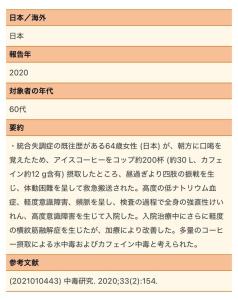 アイスコーヒーを一気に200杯飲んだ64歳のおばさん、意識不明