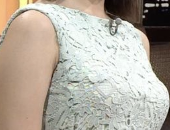 【画像】NHKの女子アナ、公共放送とは思えない乳房を見せつけてしまう