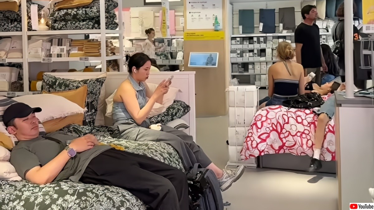 一方フランスでは、暑すぎてIKEAの店内でくつろぐ人々が話題に