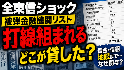 【悲報】全東信、被弾金融機関リストがヤバすぎるｗｗｗ