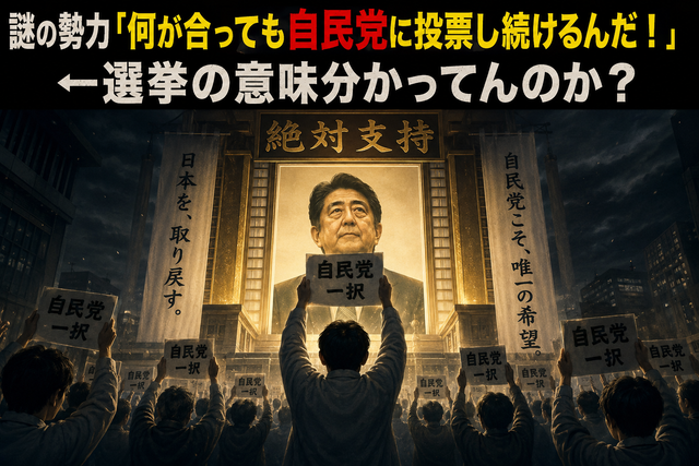 【悲報】謎の勢力「何があっても自民党に投票する」←選挙の意味、分かってる？