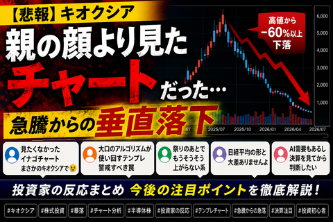 【悲報】キオクシア、経験者なら一発で分かるチャートになるｗｗｗ