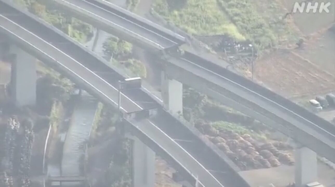 【熊本地震】九州自動車道、崩壊