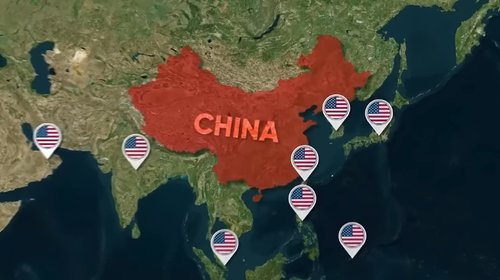 【悲報】中国さん「なんかさぁ…世界の米軍基地の場所眺めてたらある法則に気づいたんやが」www