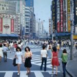【画像】1978年の新宿の写真に写る日本人が凄い。全員モデル体型でめちゃくちゃスラッとしてる