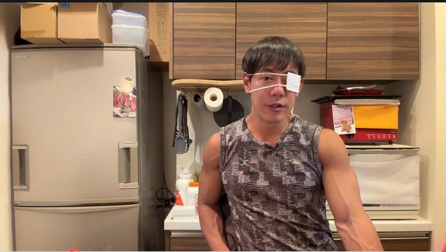 【悲報】堀大輔、1日30分睡眠を5日間やってみた結果、目の充血が隠しきれず眼帯をつけ始めるwww