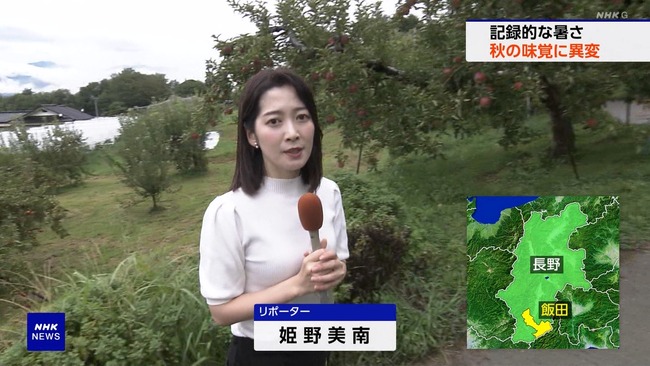 【画像】NHK姫野美南アナの乳ケツがけしからん　(サタデーウォッチ９)