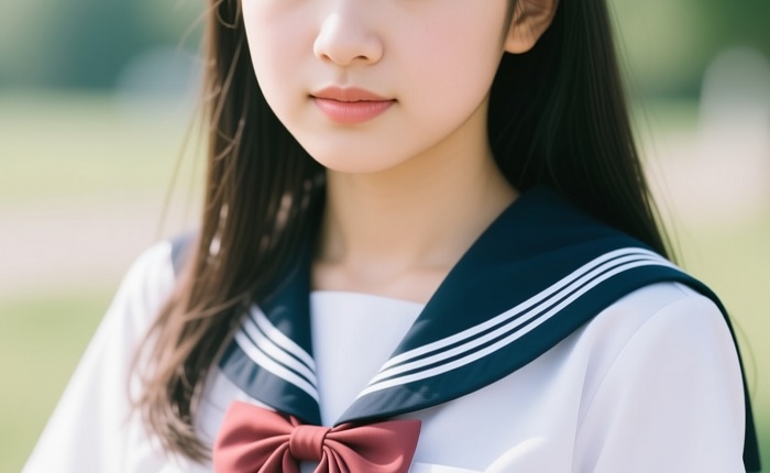 【画像】JKグラドルさん、セーラー服から下乳をはみ出してしまうwww