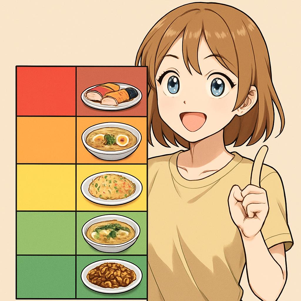 外国人「アジア全部旅した私が各国の料理Tier表作ったよ！」→最下位はあの国だったw
