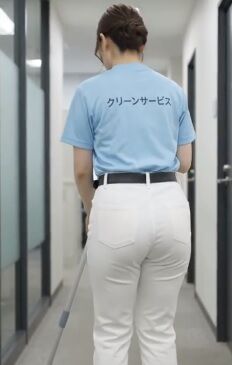 【お尻】可愛い清掃員がおならして謝罪する動画が晒されてしまうwww