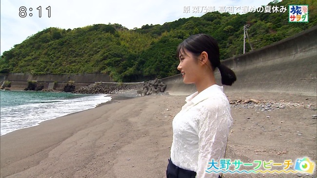 【画像】旅サラダの原菜乃華さん、胸が上向きでエッチすぎる