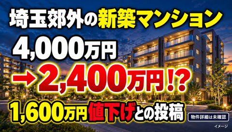 【激震】不動産会社、新築マンションを4000万円で売った結果www