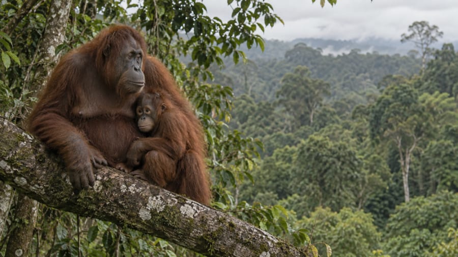 オランウータンの母親は子どもに「遊び相手」を探してあげていたと判明