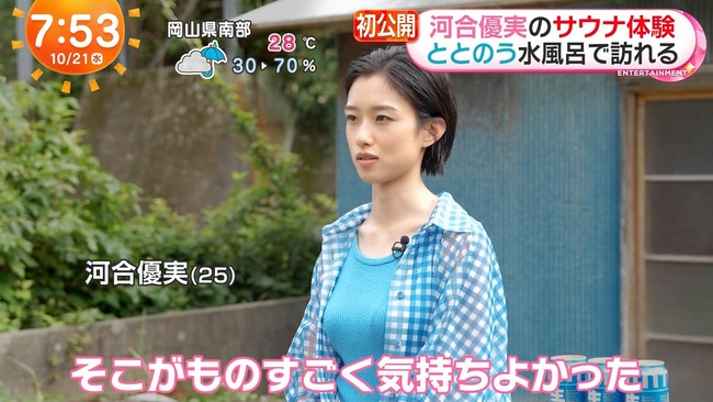 【画像】ハーフ女優の河合優実さん、胸がデカい
